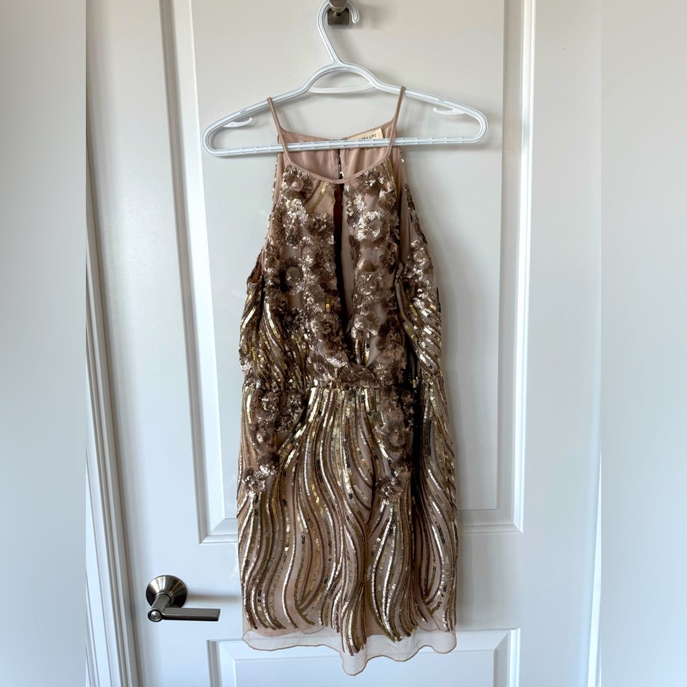 Sequin Sparkle Gold Dress